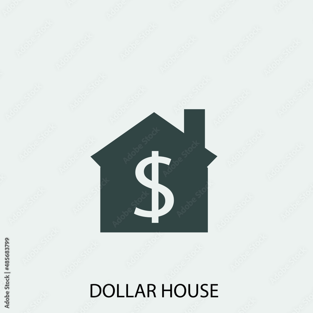 dollar sign house vector icon illustration sign dollar sign house vector icon illustration sign
