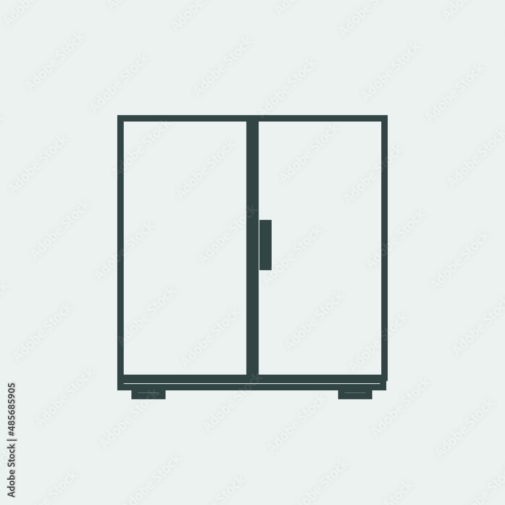 refrigerator vector icon illustration sign refrigerator vector icon illustration sign