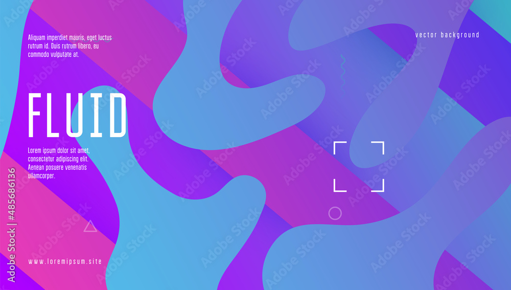 Fluid Cover. Cool Abstract Banner. Digital Background. Pink Trendy Design. Flat Landing Page. Multicolor Composition. Bright Frame. Minimal Screen. Lilac Fluid Cover