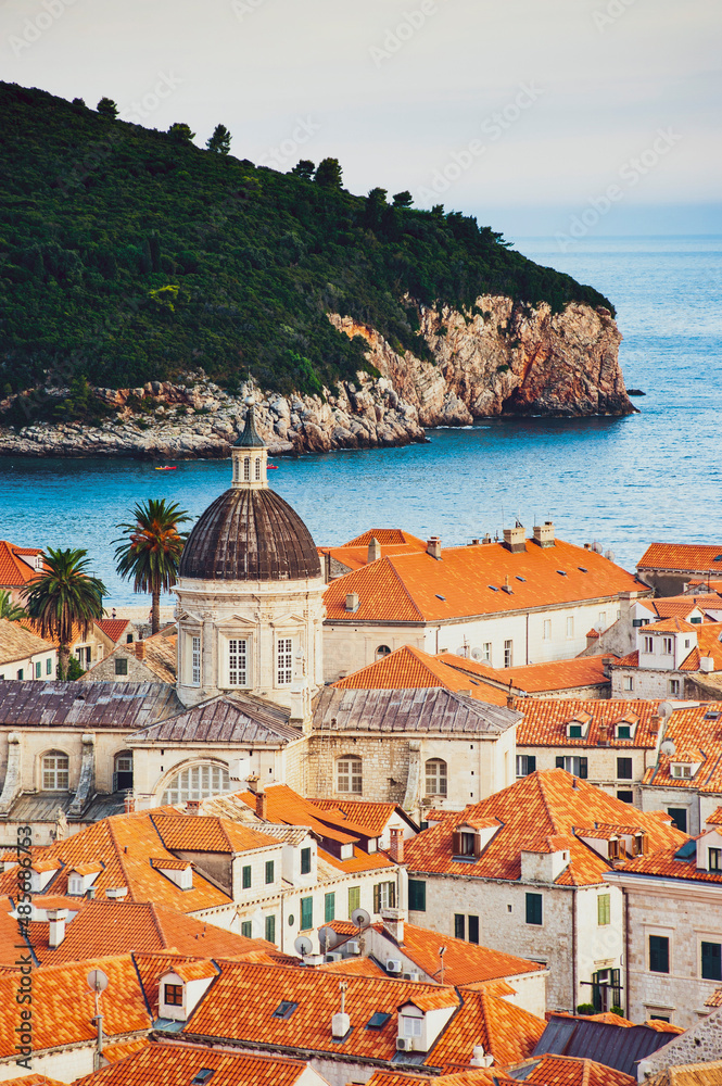 Photo of Dubrovnik Cathedral and Lokrum Island, Dubrovnik Old Town, Dalmatia, Croatia
