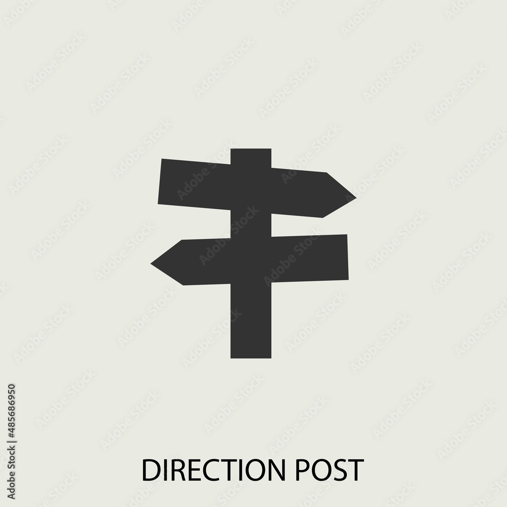 direction post vector icon illustration sign direction post vector icon illustration sign