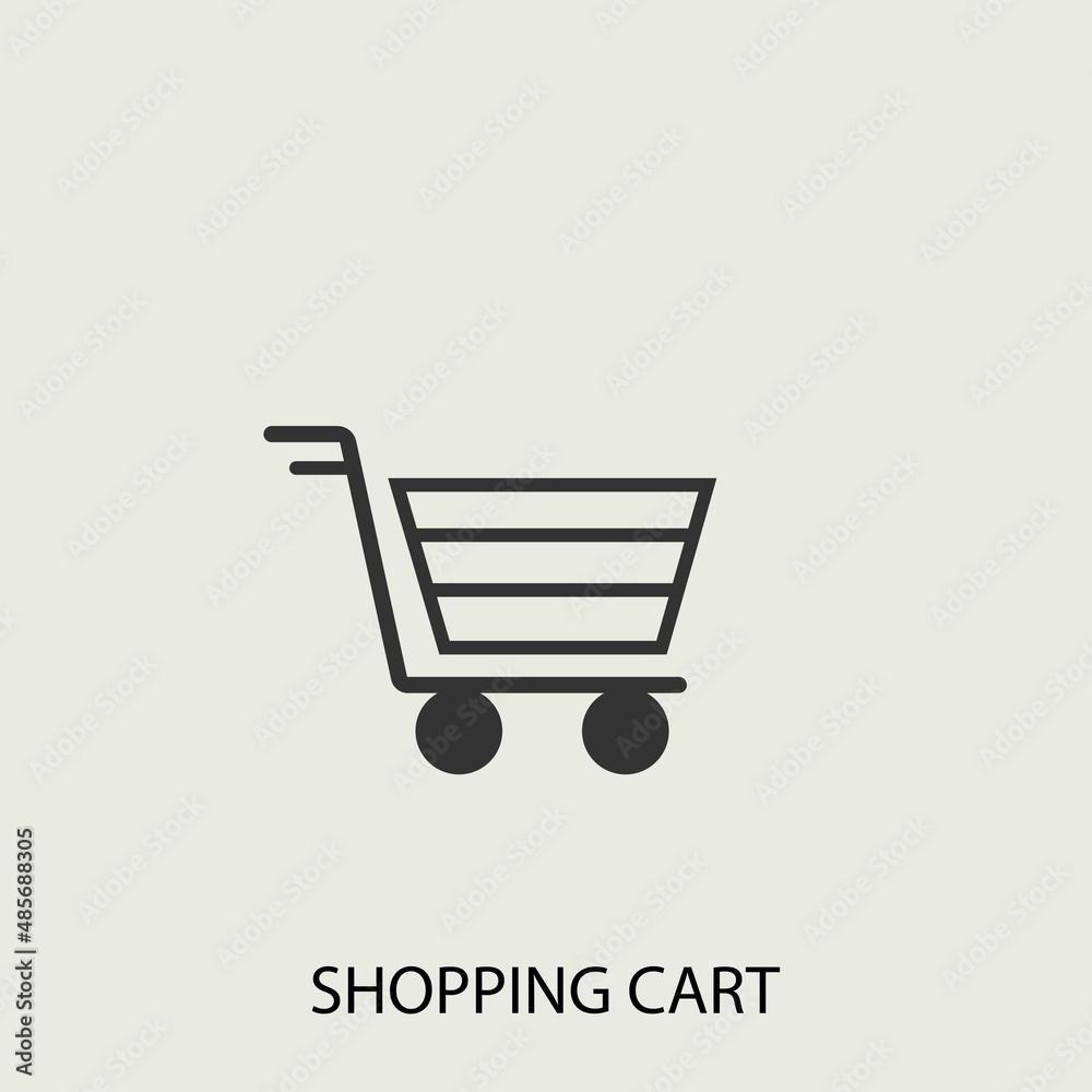 shopping cart vector icon illustration sign shopping cart vector icon illustration sign
