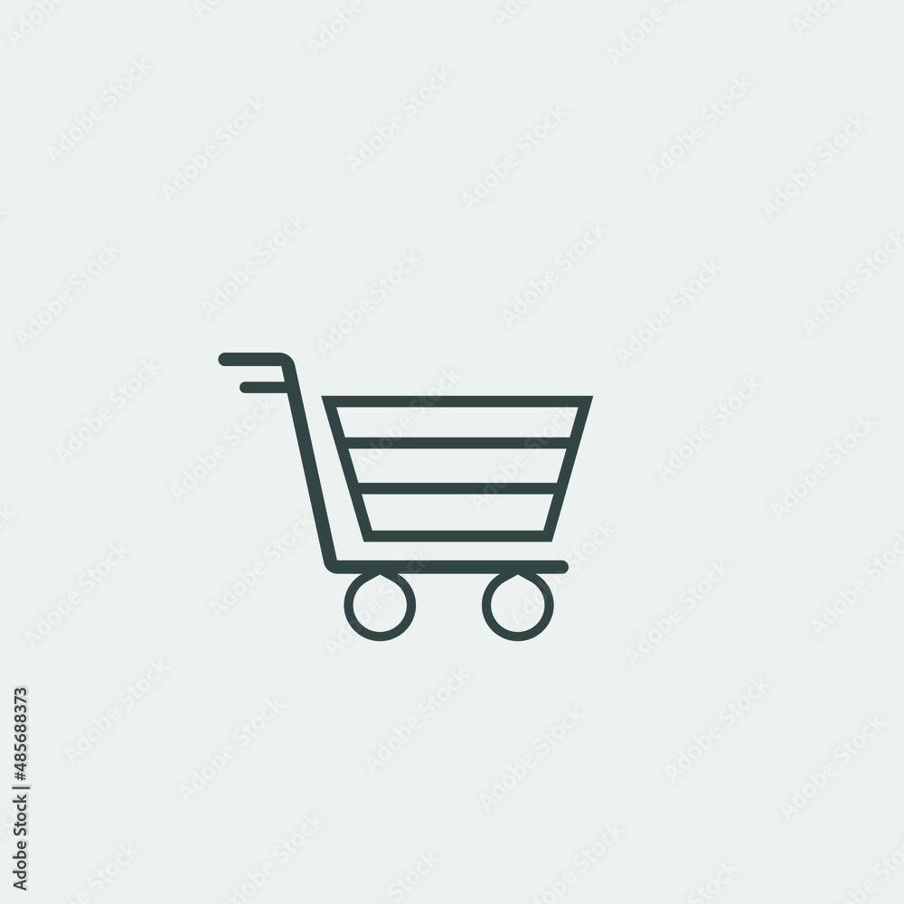 shopping cart vector  icon illustration sign