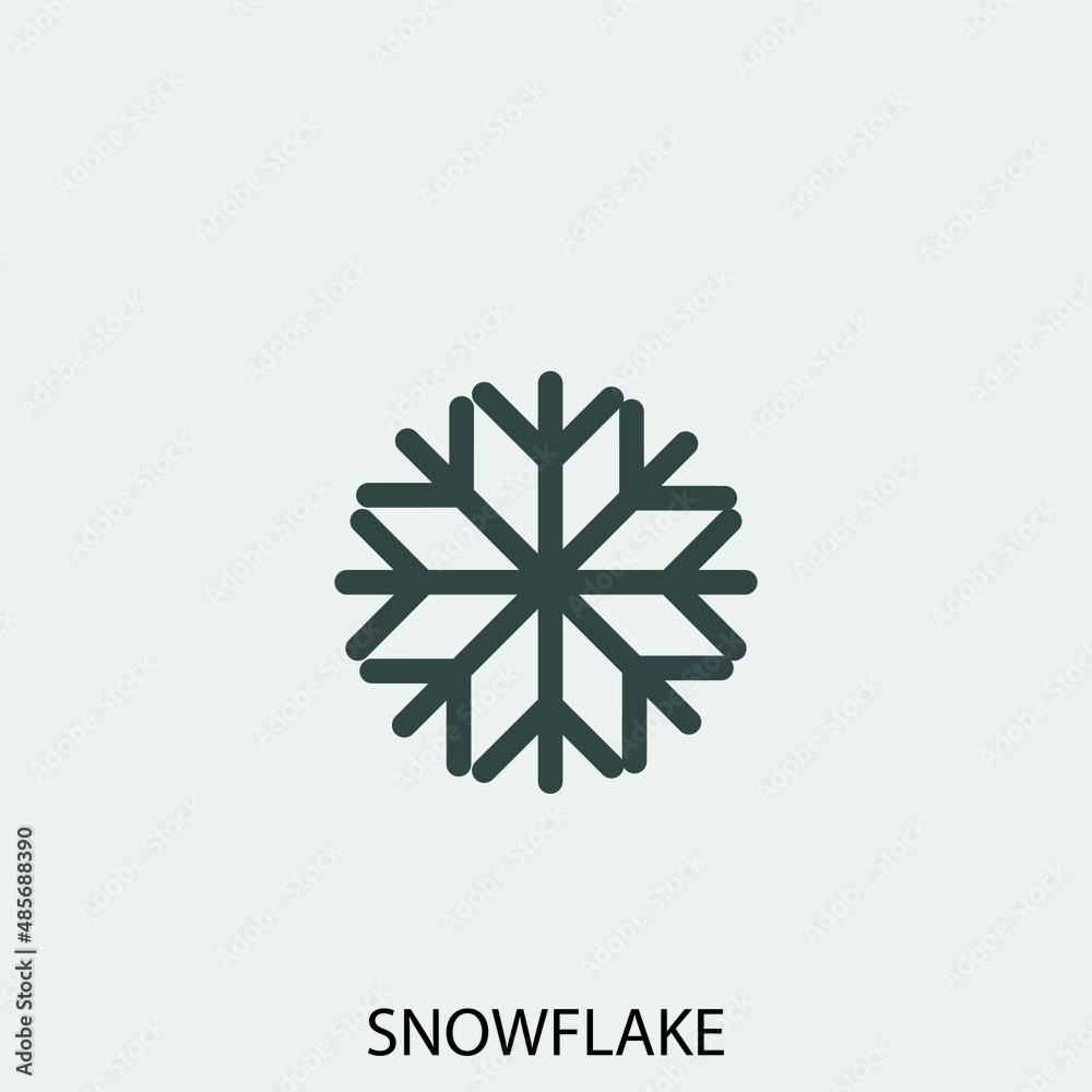 snowflake vector icon illustration sign 