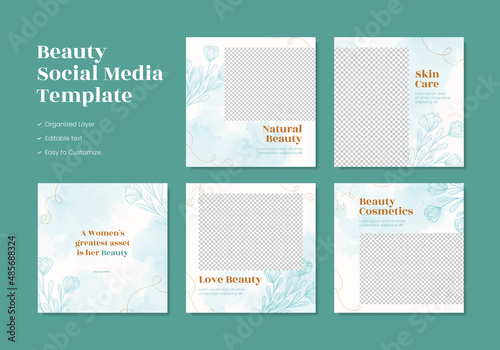 Beauty product social media post template