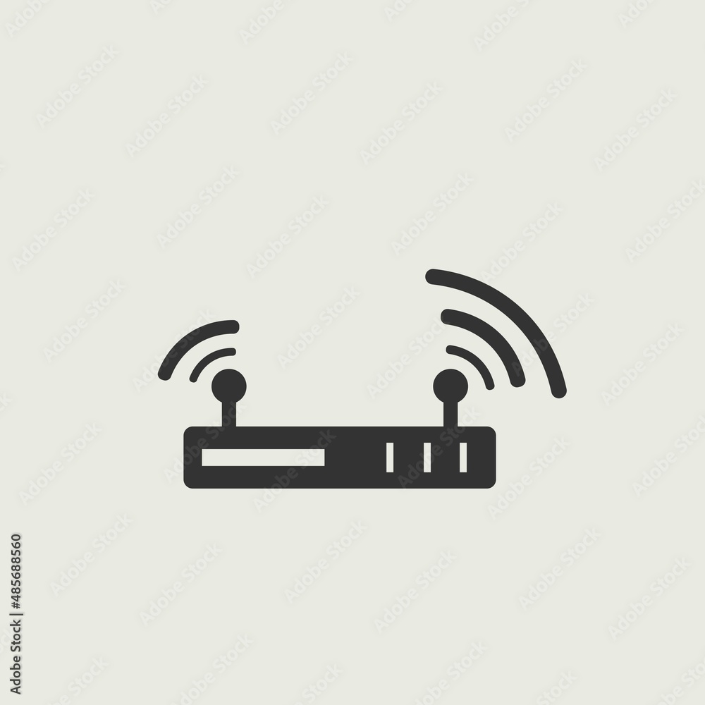WIFI router vector  icon illustration sign