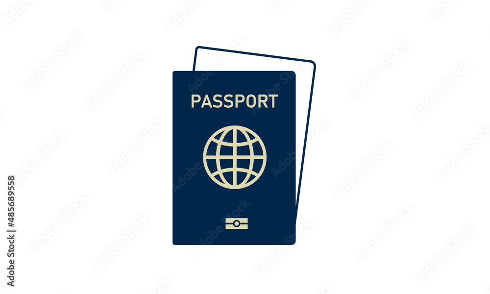 Passport document icon vector, International passprot for tourism travel icon Passport document icon vector, International passprot for tourism travel icon