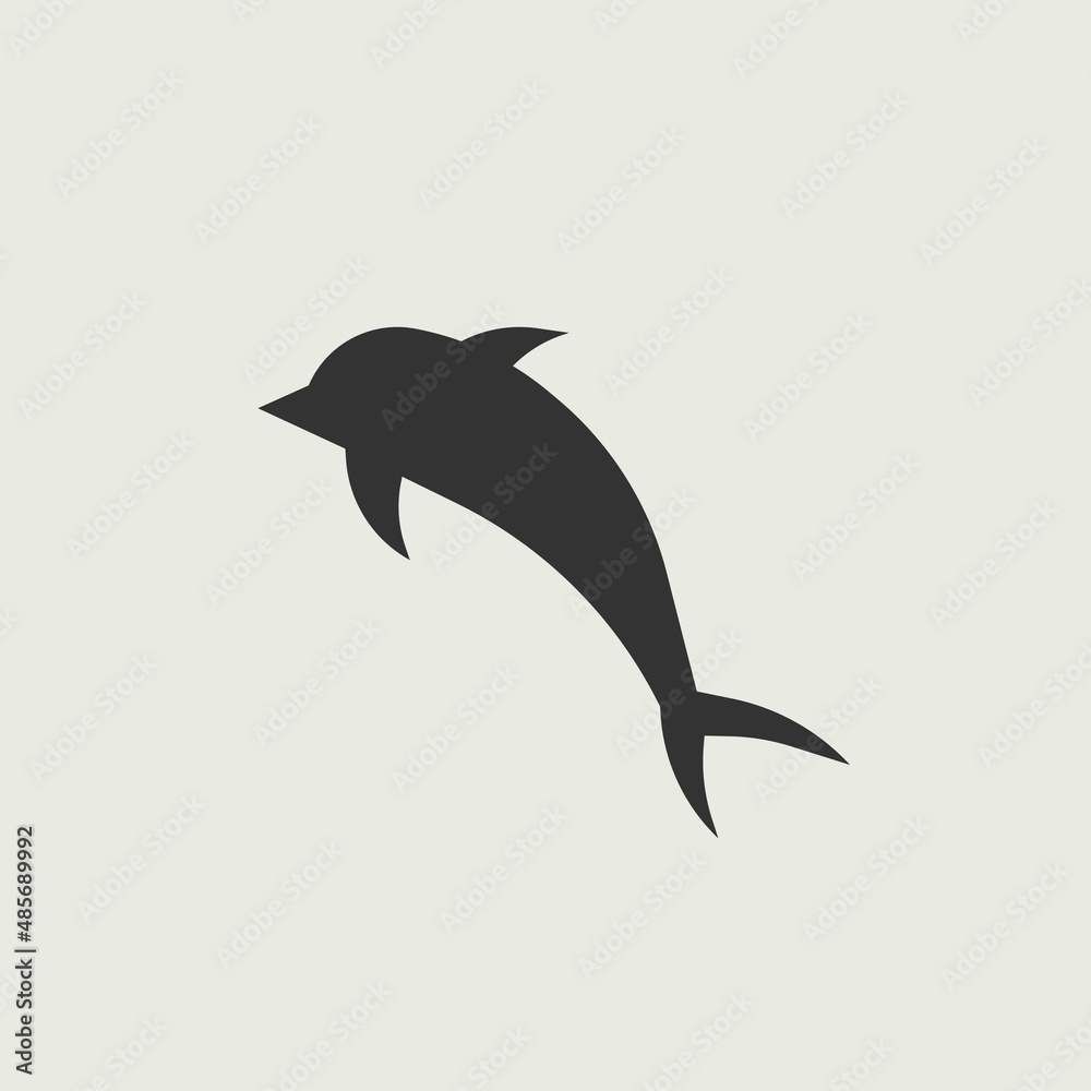 Fototapeta premium dolphin vector icon illustration sign