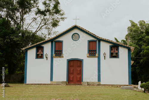 Old Church with green grass in the front