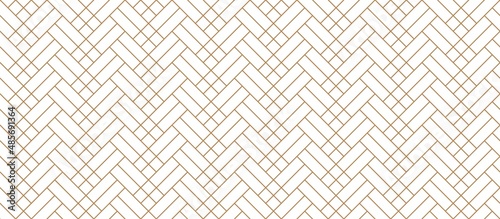 Herringbone floor Vector illustration black white seamless pattern with wooden zigzag panels and planks Brick wall texture Modern interior background Outline monochrome wallpaper Parquet flat design