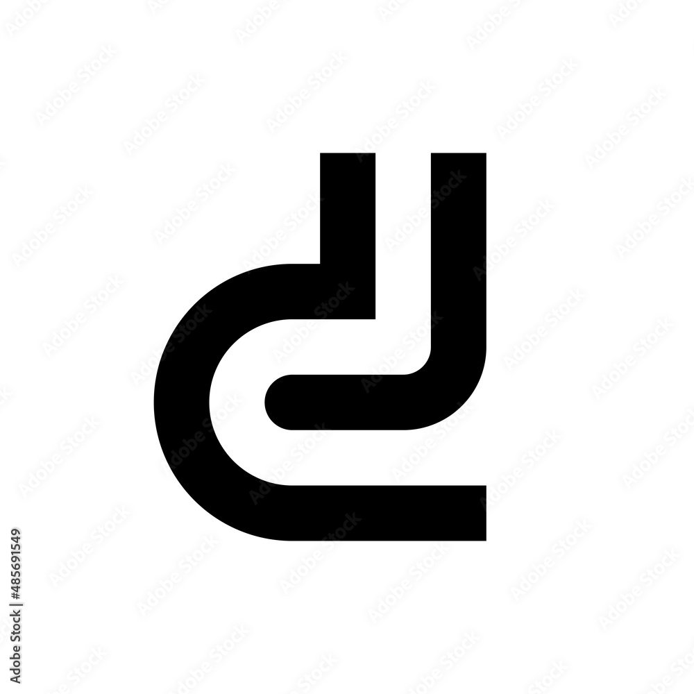 Letter DJ awesome monogram logo Letter DJ awesome monogram logo