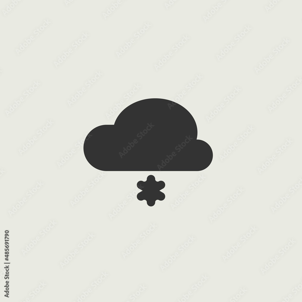snowing vector icon illustration sign snowing vector icon illustration sign