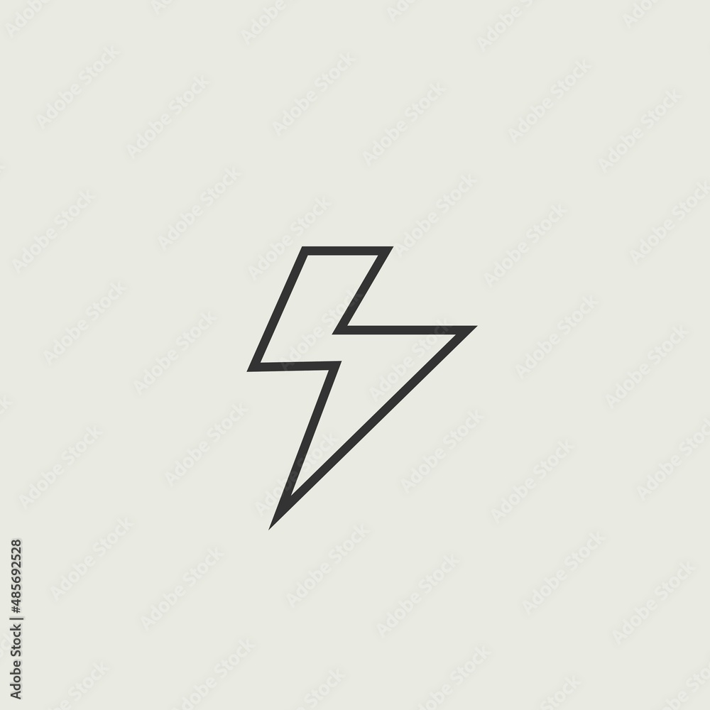 thunder vector icon illustration sign 