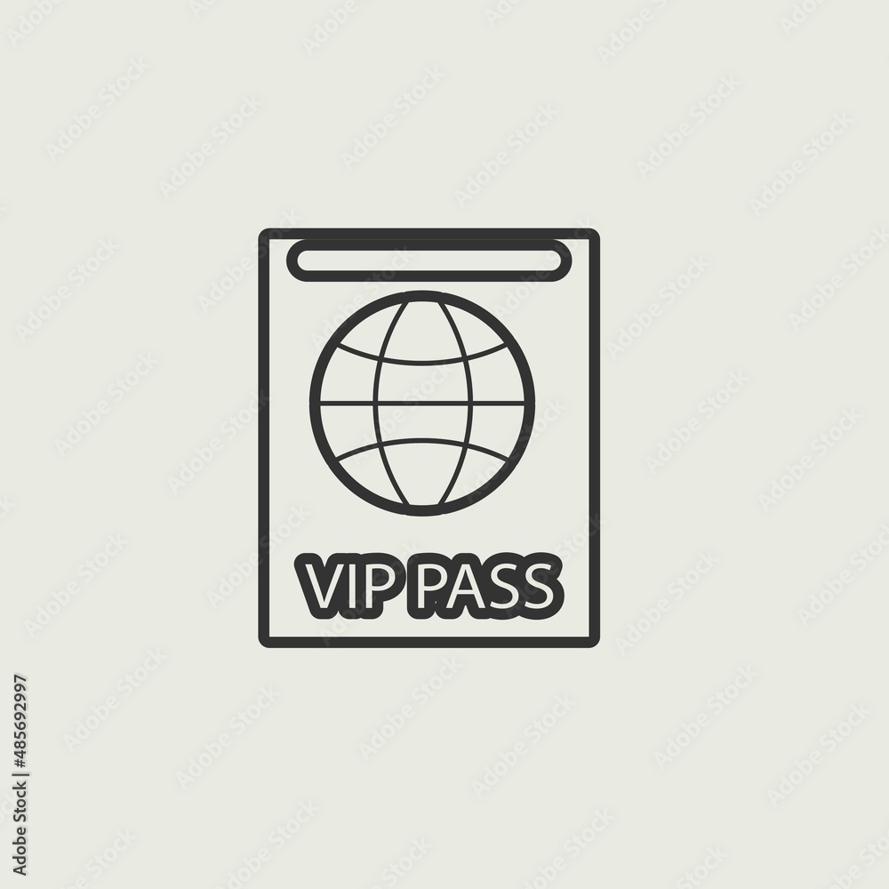 passport vector icon illustration sign passport vector icon illustration sign