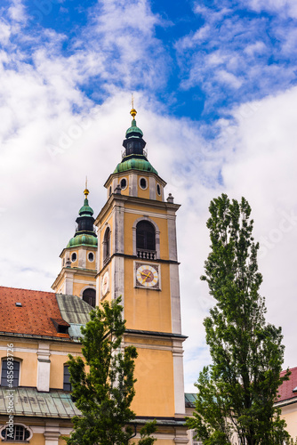 Cathedral of St Nicholas, Ljubljana, Slovenia, Europe photo