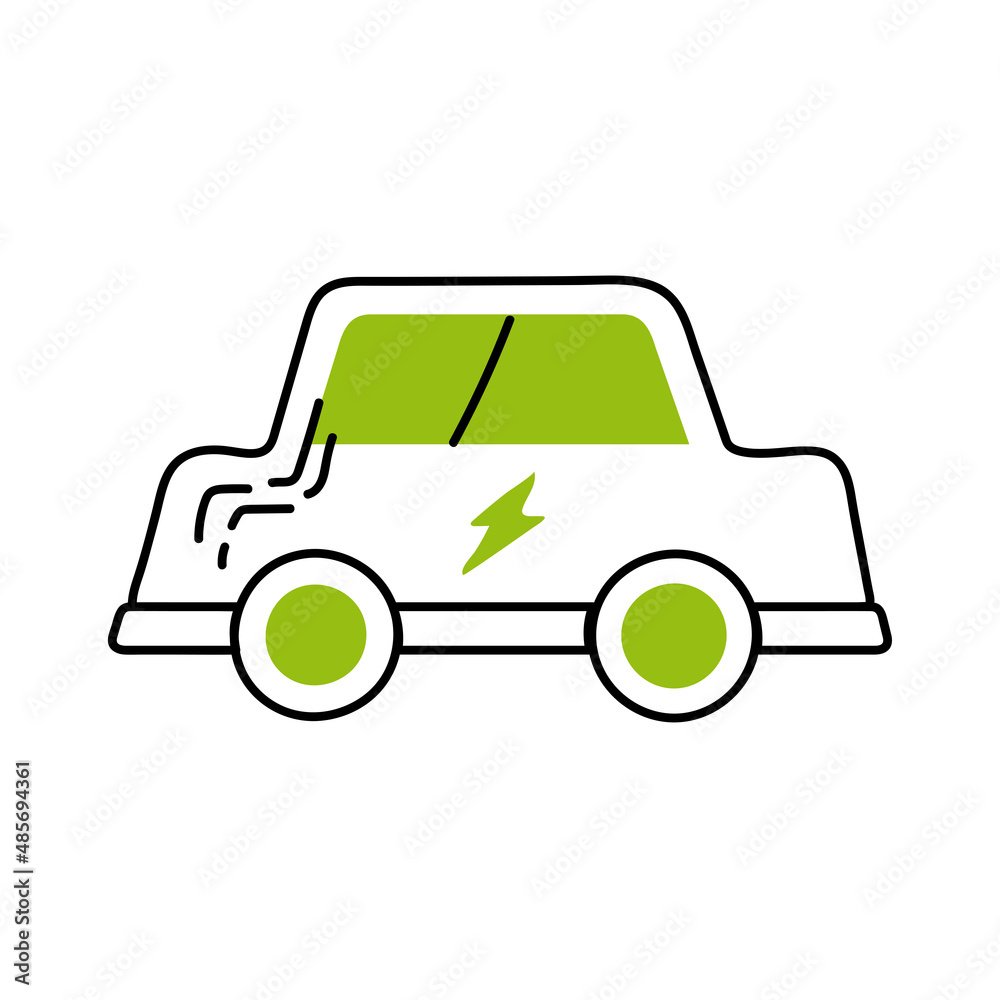 green electric car