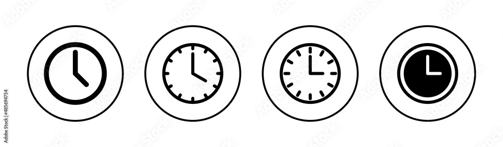 Clock icons set. Time sign and symbol. watch icon Clock icons set. Time sign and symbol. watch icon