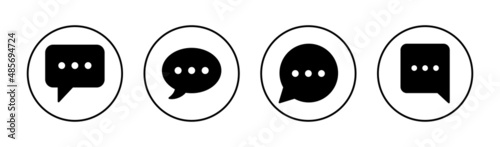 Chat icons set. speech bubble sign and symbol. comment icon. message