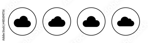 Cloud icons set. cloud sign and symbol