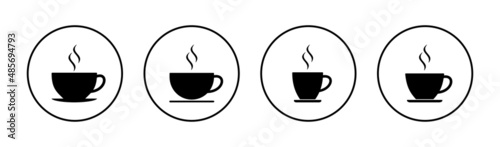 coffee cup icons set. cup a coffee sign and symbol