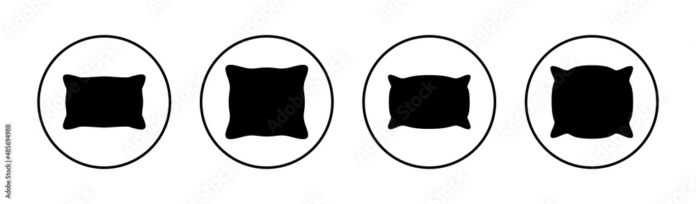 Pillow icons set. Pillow sign and symbol. Comfortable fluffy pillow Pillow icons set. Pillow sign and symbol. Comfortable fluffy pillow
