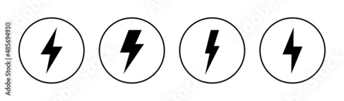 Lightning icons set. electric sign and symbol. power icon. energy sign