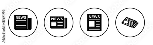 Newspaper icons set. news paper sign and symbolign