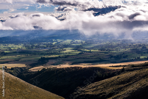 Valley at the base of Illiniza Norte Volcano, Pichincha Province, Ecuador, South America