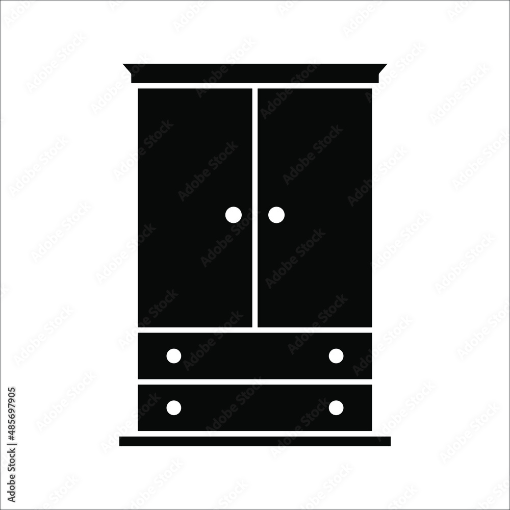 cupboard icon. Elements of furniture icon. vector illustration for websites, web design, mobile app, info graphic on white background cupboard icon. Elements of furniture icon. vector illustration for websites, web design, mobile app, info graphic on white background