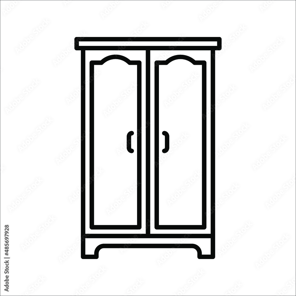 cupboard icon. Elements of furniture icon. vector illustration for websites, web design, mobile app, info graphic on white background cupboard icon. Elements of furniture icon. vector illustration for websites, web design, mobile app, info graphic on white background