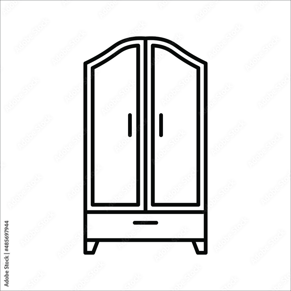 cupboard icon. Elements of furniture icon. vector illustration for websites, web design, mobile app, info graphic on white background cupboard icon. Elements of furniture icon. vector illustration for websites, web design, mobile app, info graphic on white background
