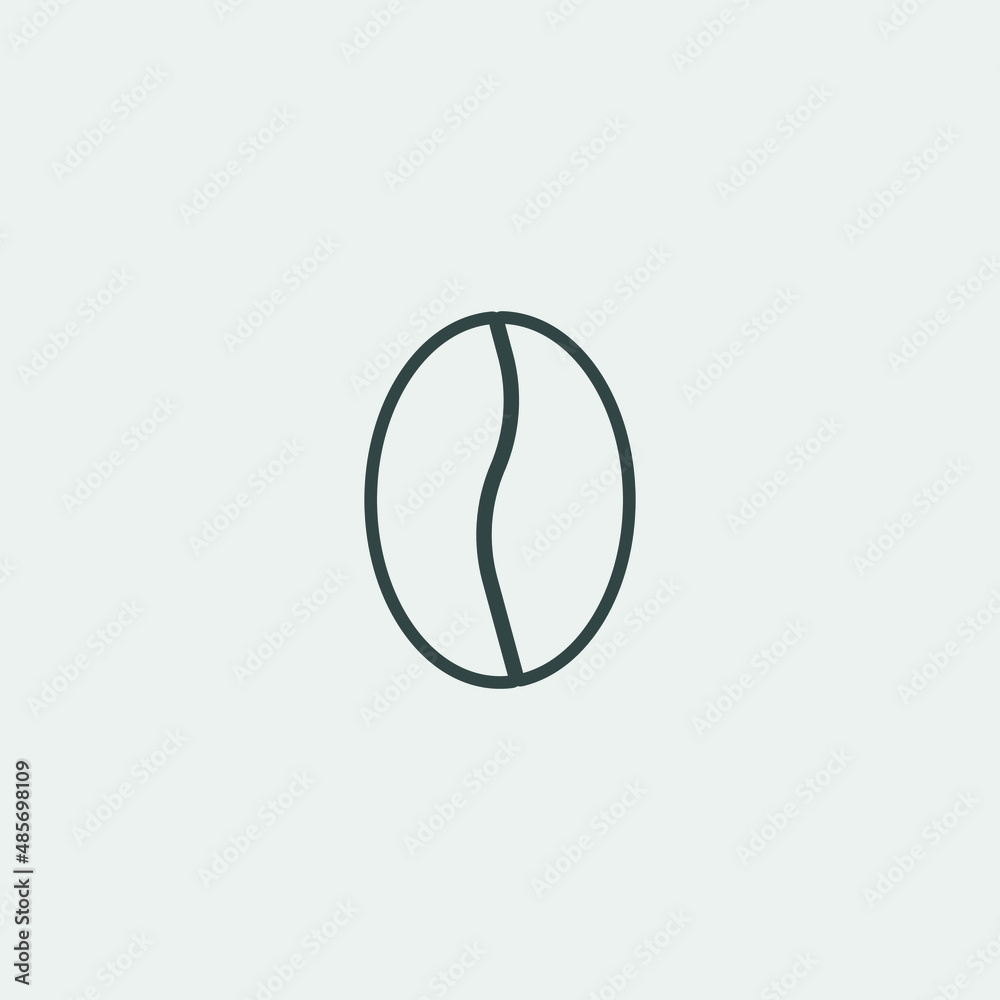 coffee seeds vector icon illustration sign coffee seeds vector icon illustration sign
