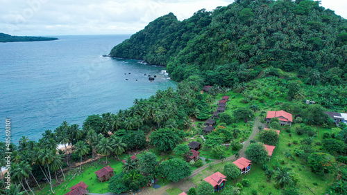 Schilderij op canvas A beautiful shot of the Sao Tome e Principe in Prince Island,Africa