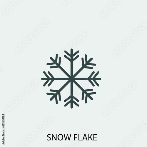 snowflake vector icon illustration sign  