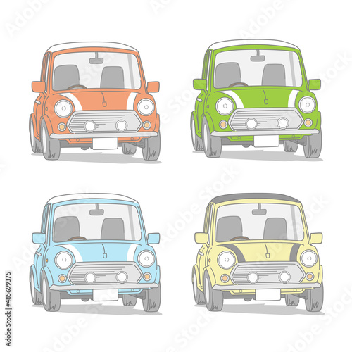 クラシックカーのベクター素材セット