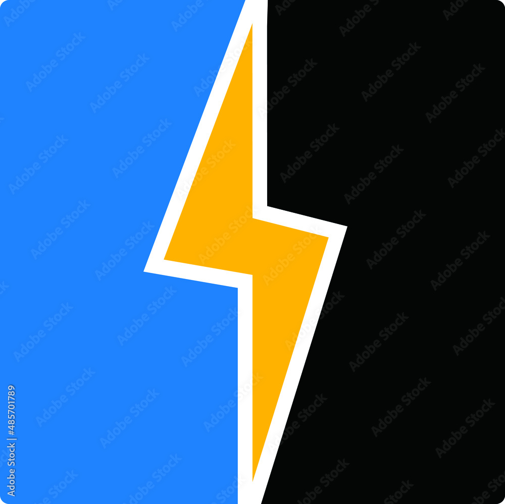 Hand drawn thunderbolt logo, vector illustration Hand drawn thunderbolt logo, vector illustration