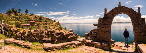 Inca Ruins, Taquile Island, Lake Titicaca, Peru, South America