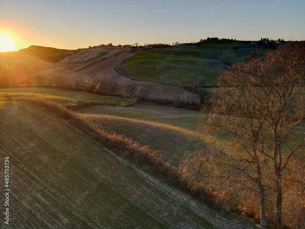 Scenic view of tuscan countryside Scenic view of tuscan countryside