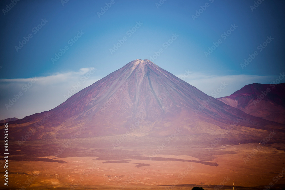 Licancabur Volcano (5,920m) sunset, Atacama Desert, North Chile, South America