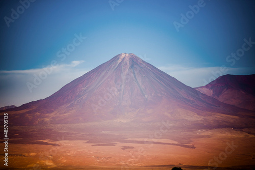 Licancabur Volcano (5,920m) sunset, Atacama Desert, North Chile, South America