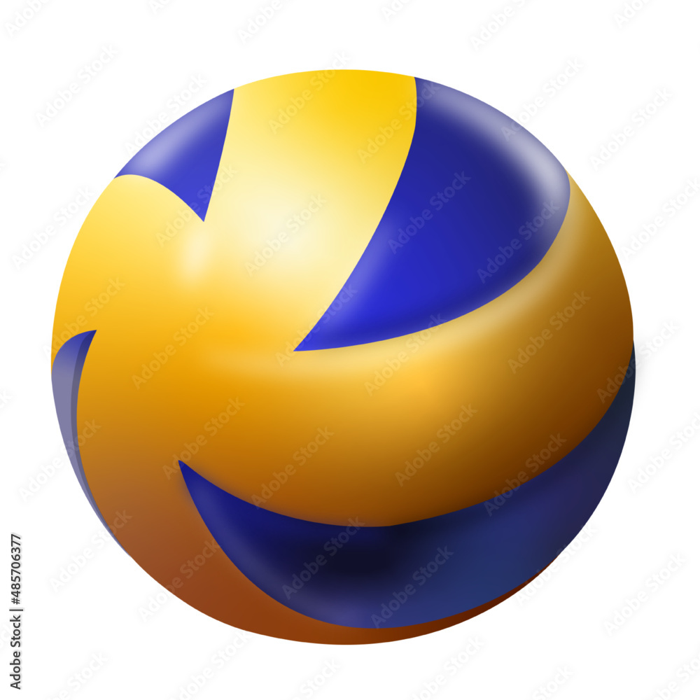 Volleyball Ball (Mikasa mva200) Illustration Art Vector PNG Stock