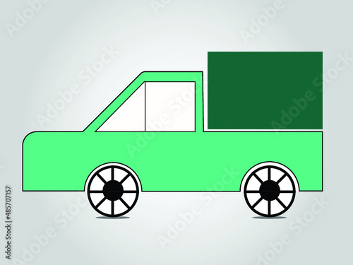 car struct transport green color 