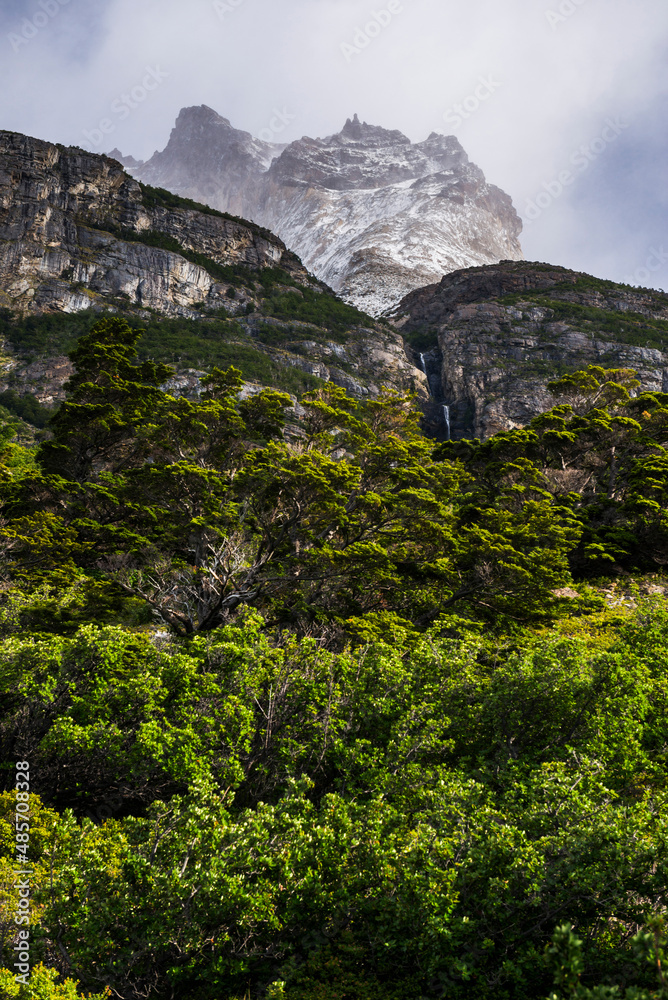 Los Cuernos mountains, Torres del Paine National Park (Parque Nacional Torres del Paine), Patagonia, Chile, South America