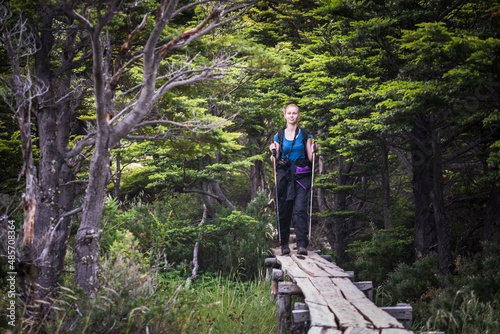 Hiking French Valley, (Valle del Frances), Torres del Paine National Park (Parque Nacional Torres del Paine), Patagonia, Chile, South America