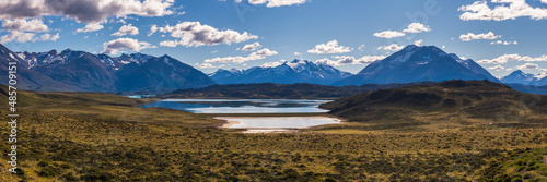 Fotografie Belgrano Lake (Lago Belgrano) with Andes Mountain Range backdrop, Perito Moreno