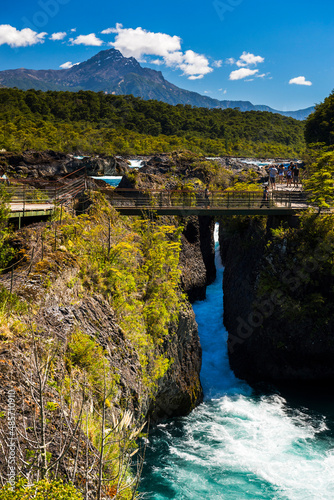 Petrohue Falls, Vicente Perez Rosales National Park, Chilean Lake District, Chile, South America