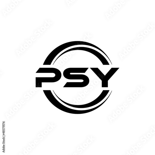 PSY letter logo design with white background in illustrator, vector logo modern alphabet font overlap style. calligraphy designs for logo, Poster, Invitation, etc.