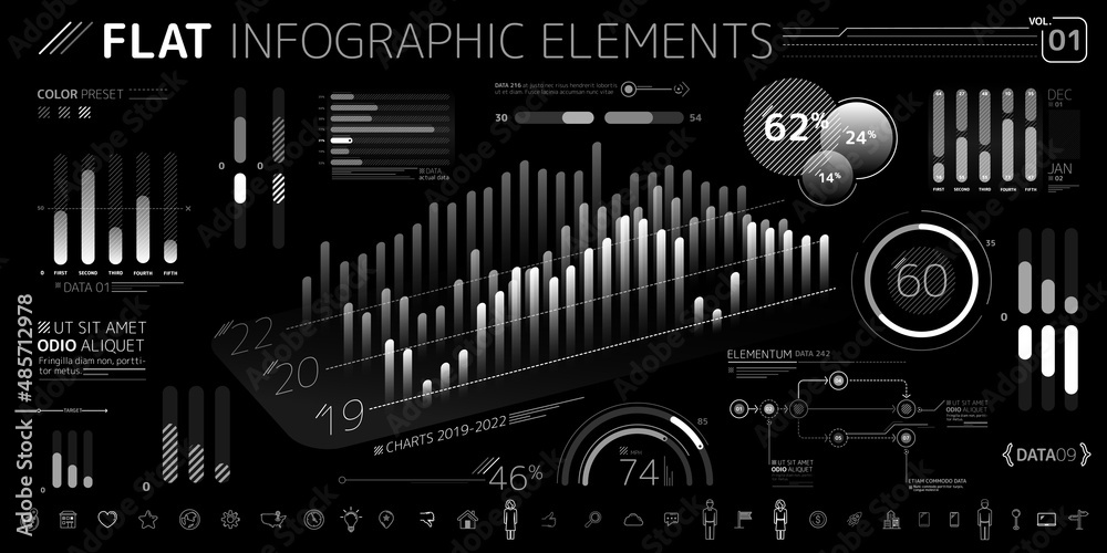 Corporate Infographic Vector Elements Collection