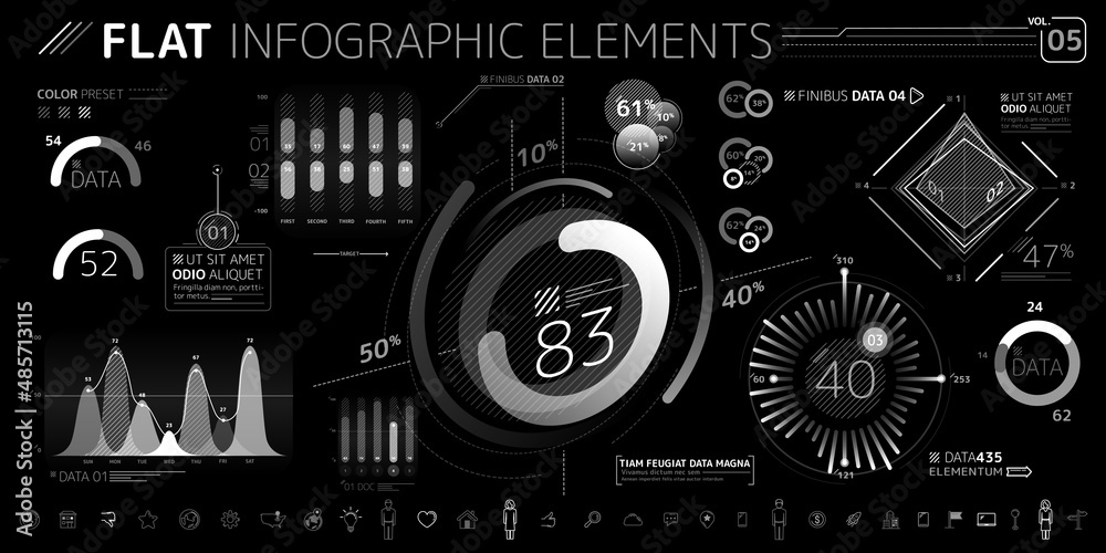 Corporate Infographic Vector Elements Collection Corporate Infographic Vector Elements Collection