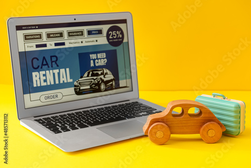 Laptop with open page of ca...